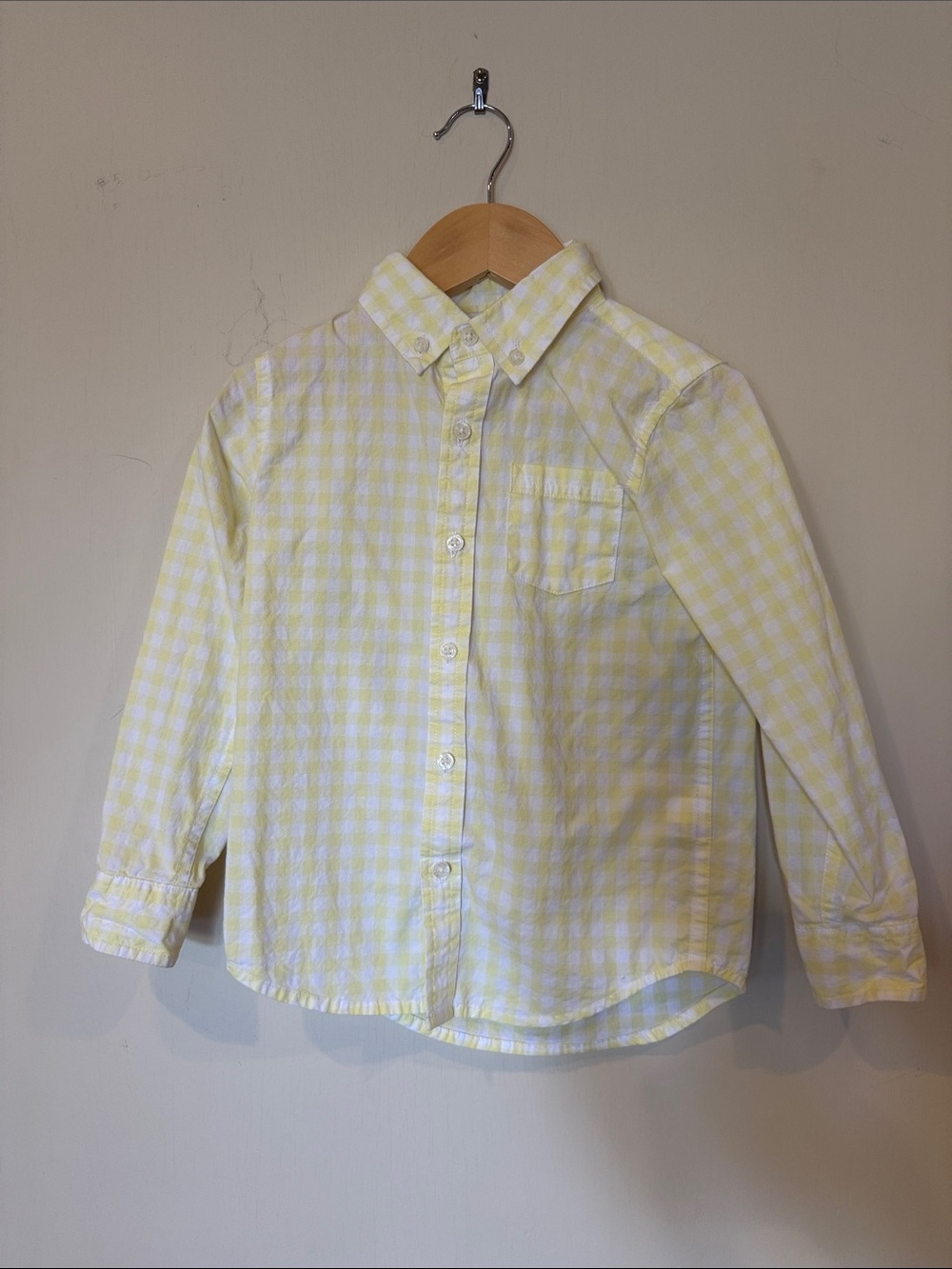 Janie and Jack Kids Yellow Gingham Button-Down Shirt
